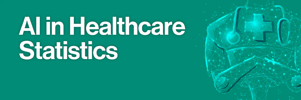 Banner image with the title AI in healthcare statistics