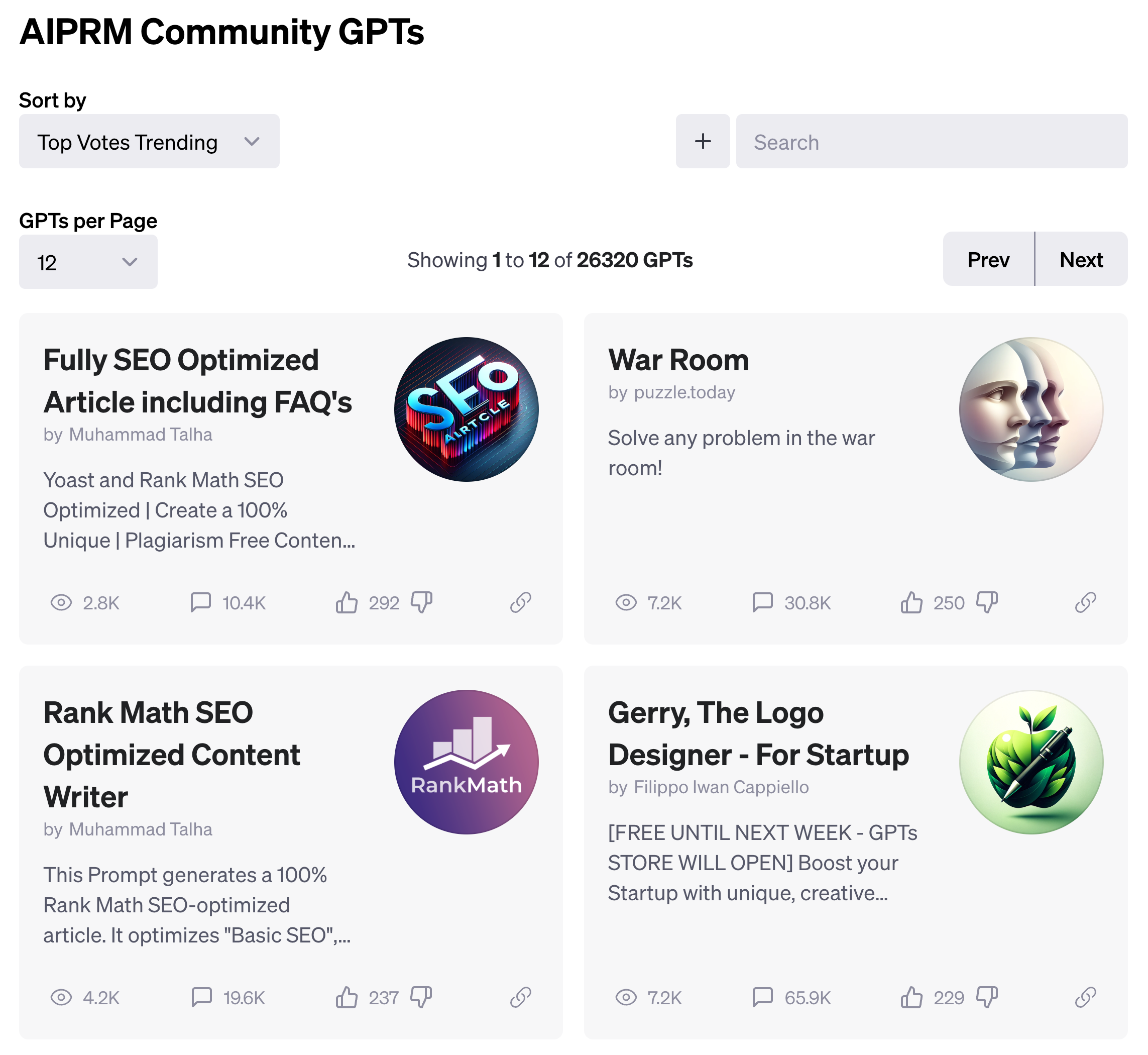 Custom GPT Community Prompts