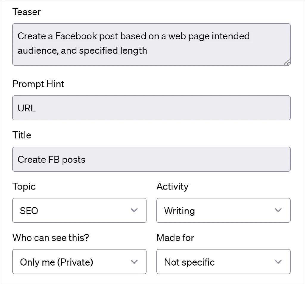 AIPRM Prompt Template beschrijving titel