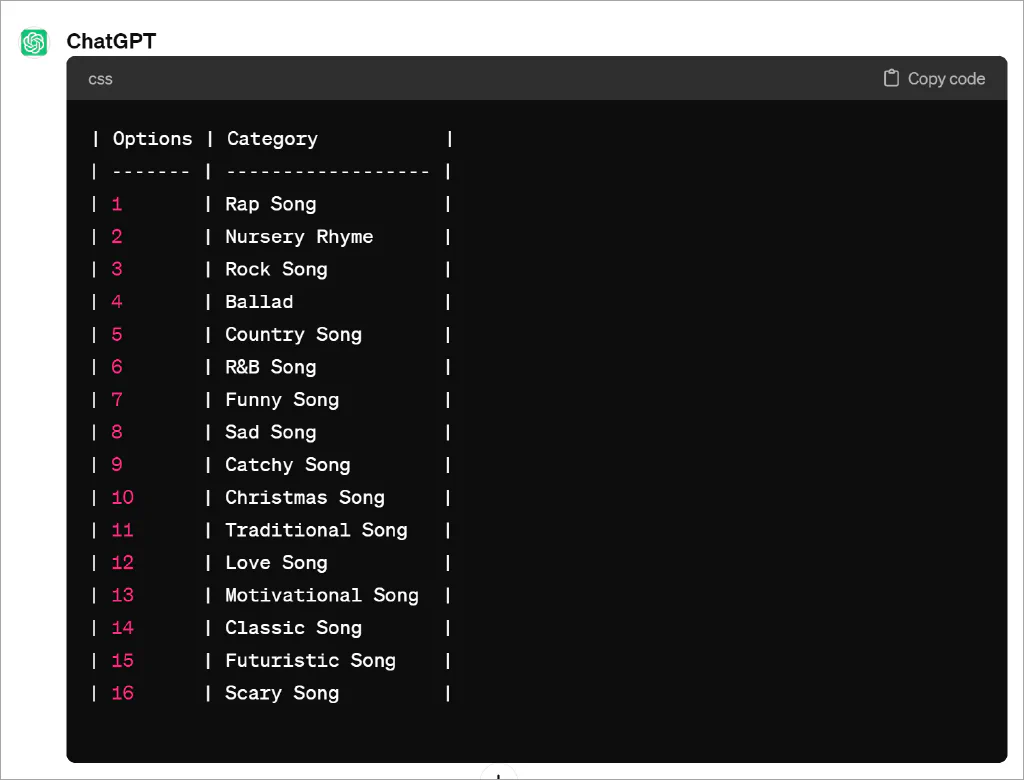 Selecteer een muziekgenre