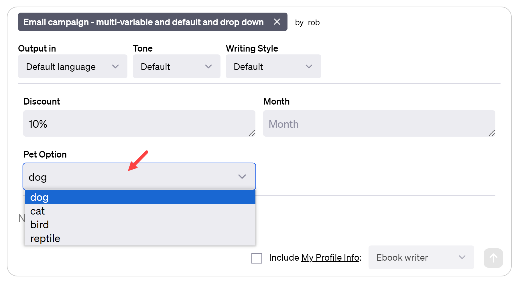 How To Use Variables In Prompts With AIPRM · AIPRM